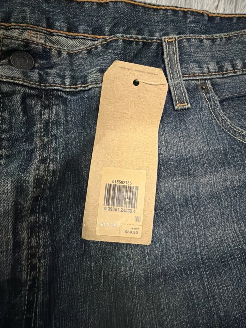 NWT Levi's 559 Relaxed Straight Fit Blue Jeans Mens 50x29 Medium Wash NEW B&T